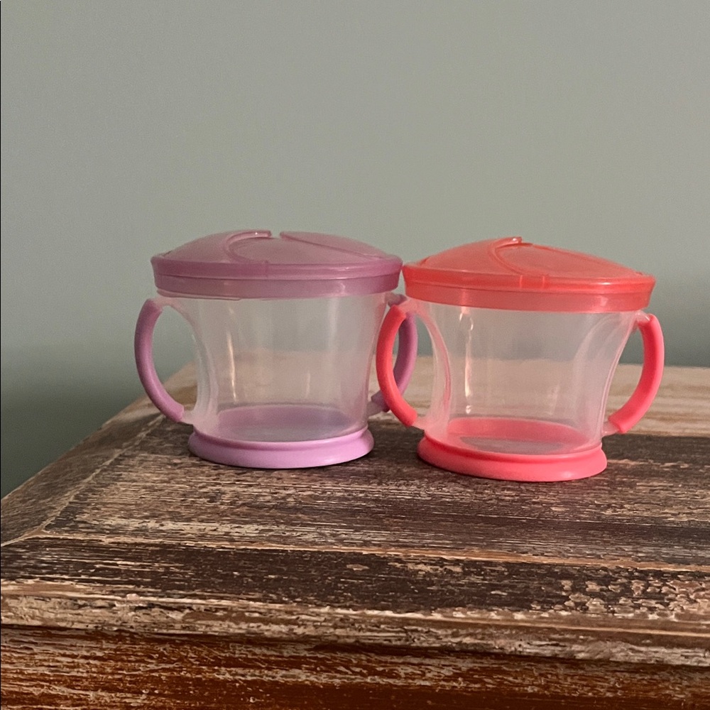 Set of Two Snack Cups with Handles never used